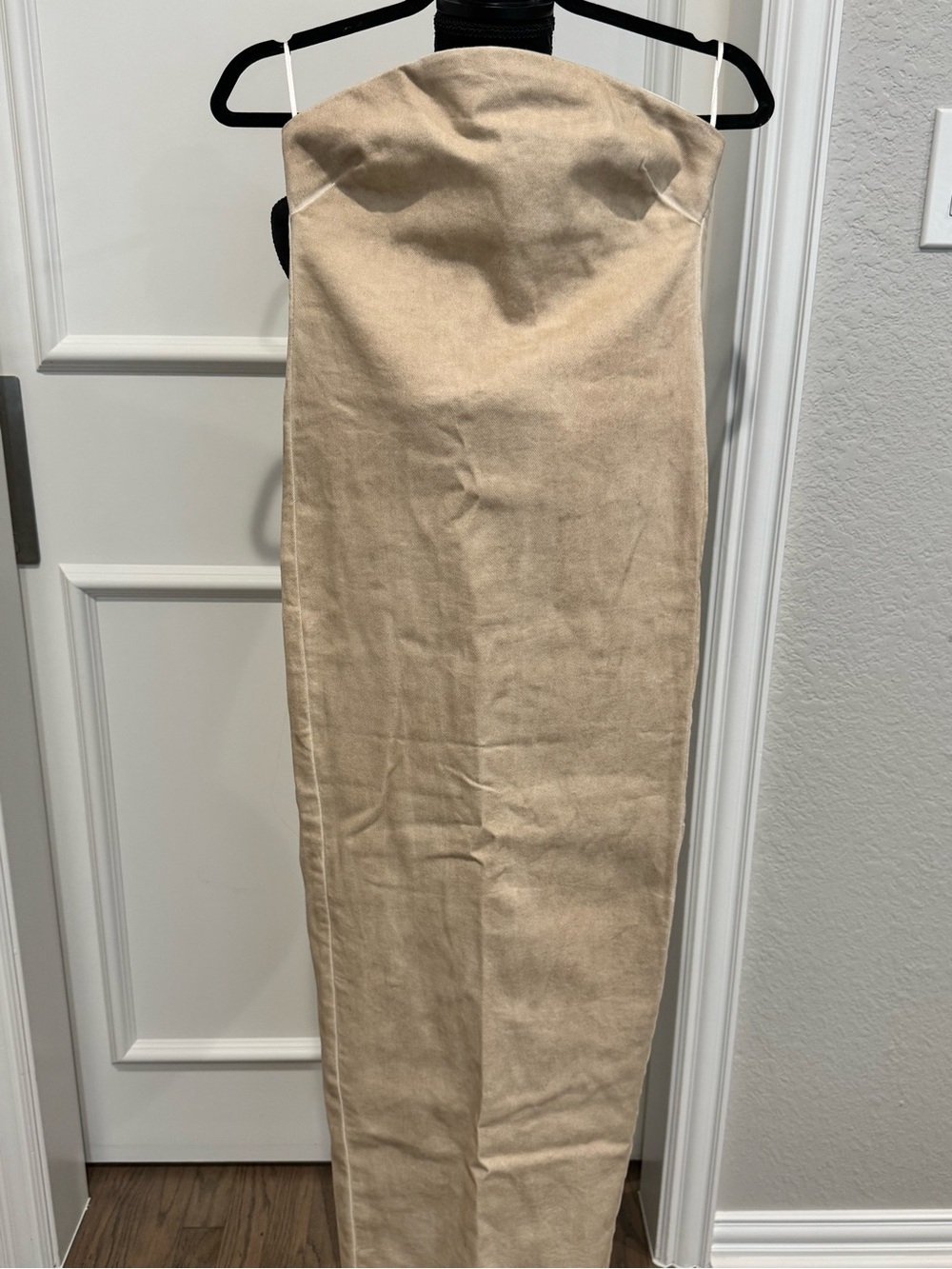 Zara Strapless Beige Maxi Slip Dress